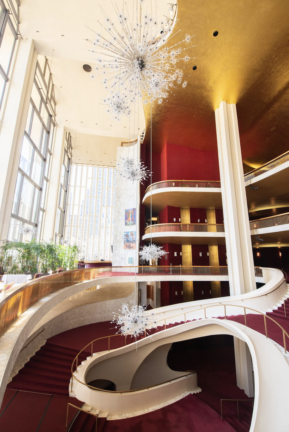 view from the met opera house’s grand tier restaurant